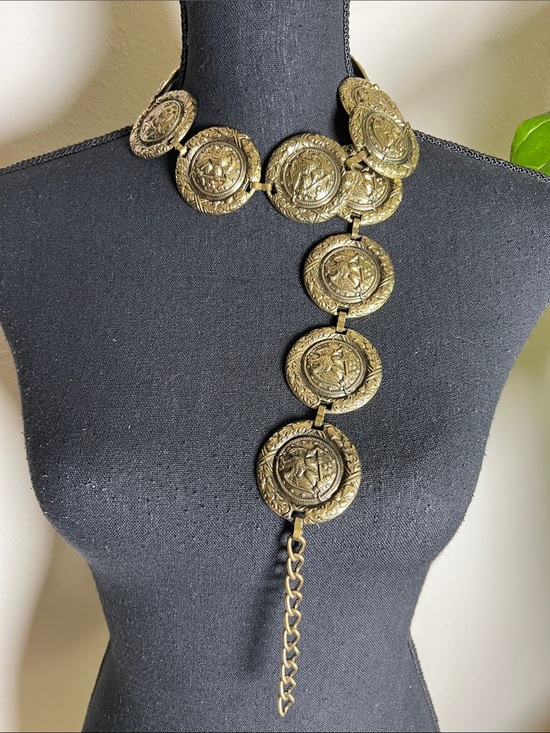 ESCADA Women’s Bronze American Eagle Anchor Stars Design Vintage Concho Belt main image 16